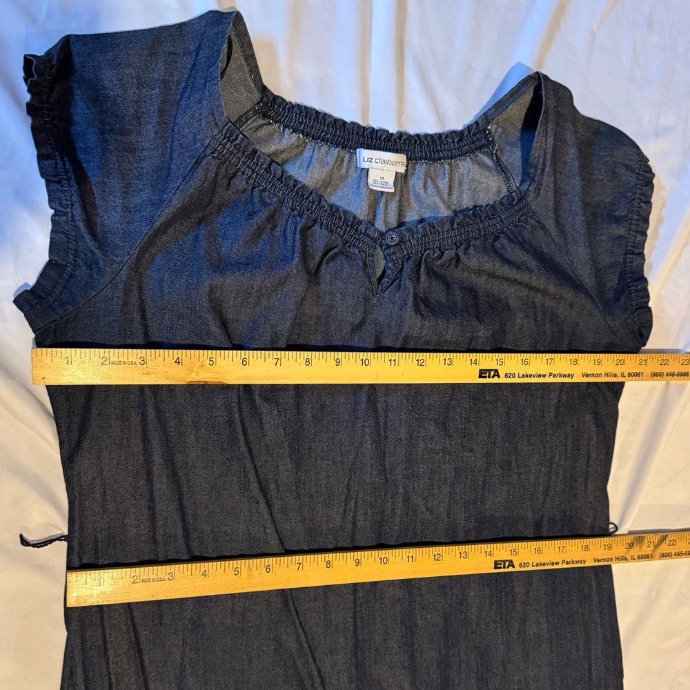 Liz Claiborne Women’s Denim Dress Size 14 - Picture 3 of 13